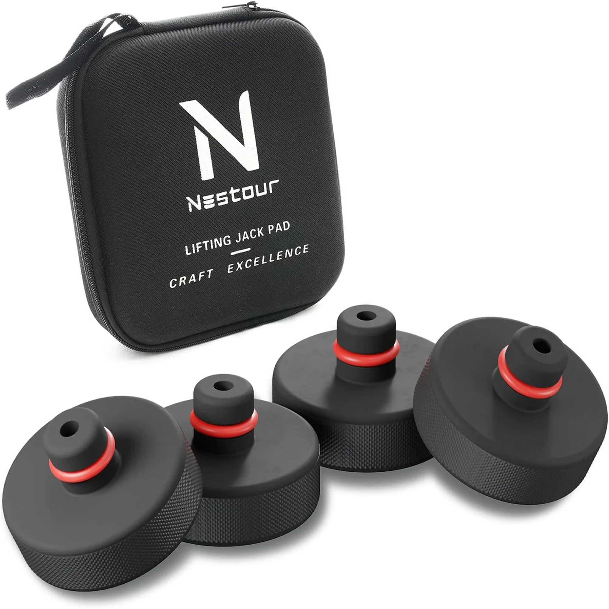 Nestour Tesla Rubber Jack Pad Adapter for Model 3/Y/X/S （4Pcs)