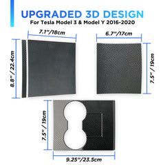 Nestour 2016-2020 Model 3 / Y Console Wrap (Glossy Carbon Fiber)