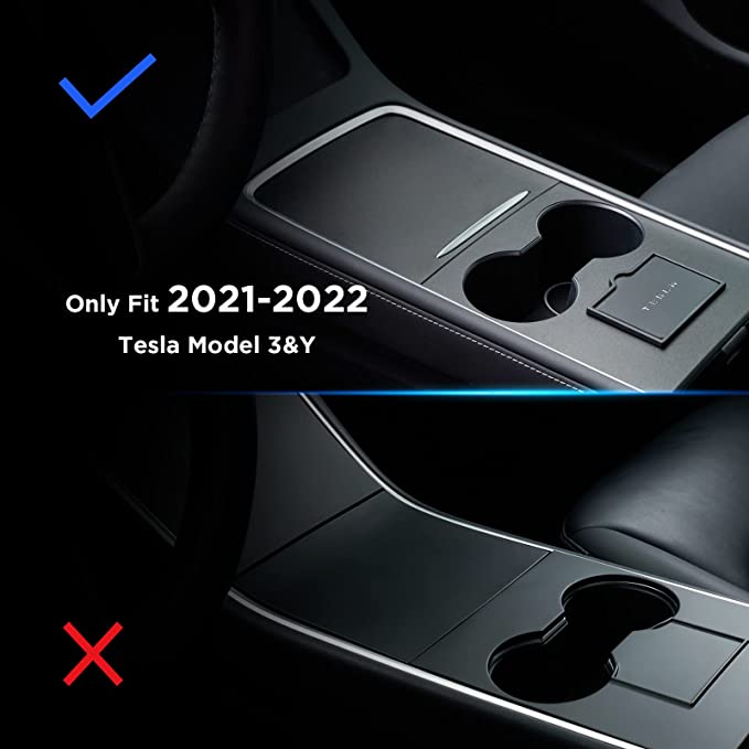 Nestour Upgraded 4PCS 2021 2022 2023 Tesla Model 3 Model Y Flocked Center Console Organizer