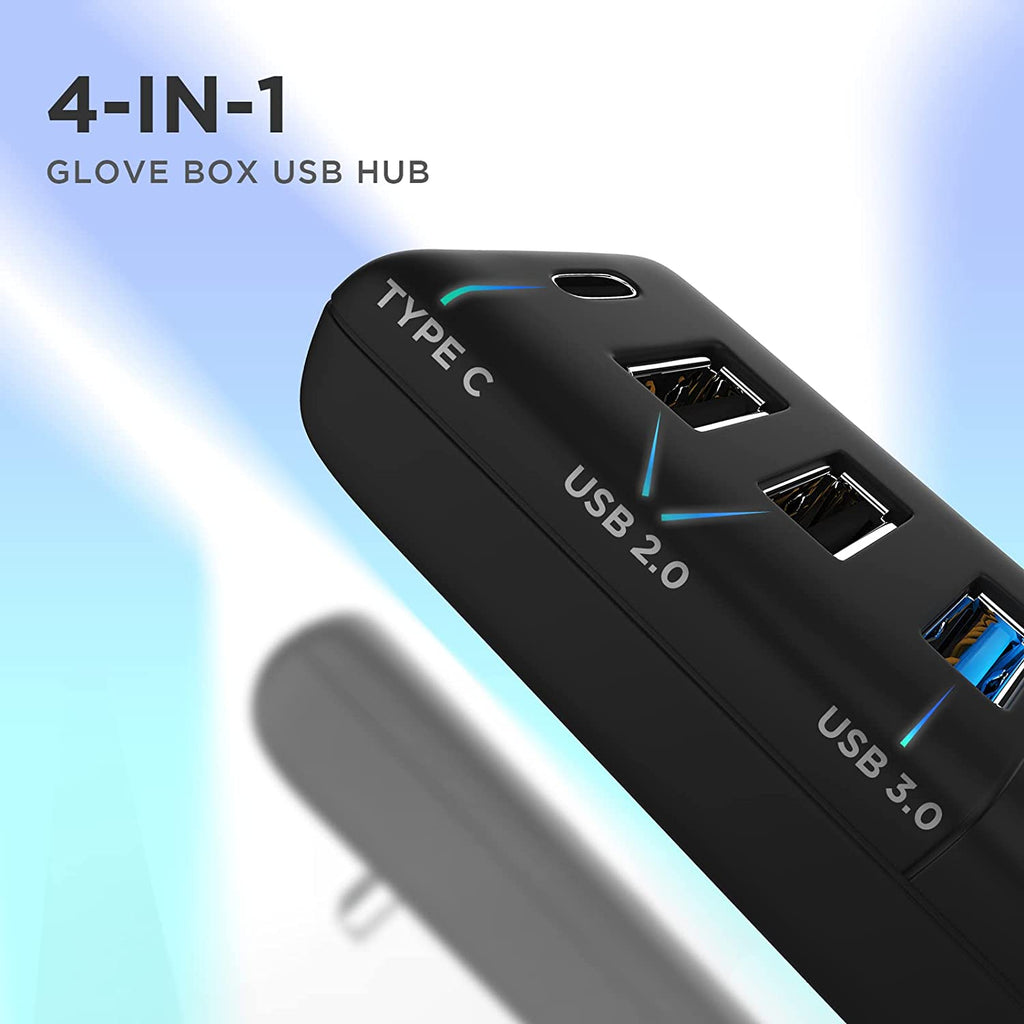 Nestour 2022 2023 Glovebox USB Hub for Model 3 Model Y, Charging & Data Transferring