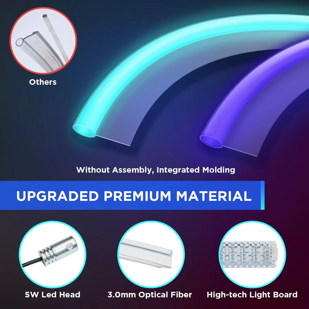 3Nestour 2016-2020 Tesla Model 3 Y Interior Car Neon Lights, (Center Console+Dashboard+2 Foot Lights) with Matching Armrest Organizer
