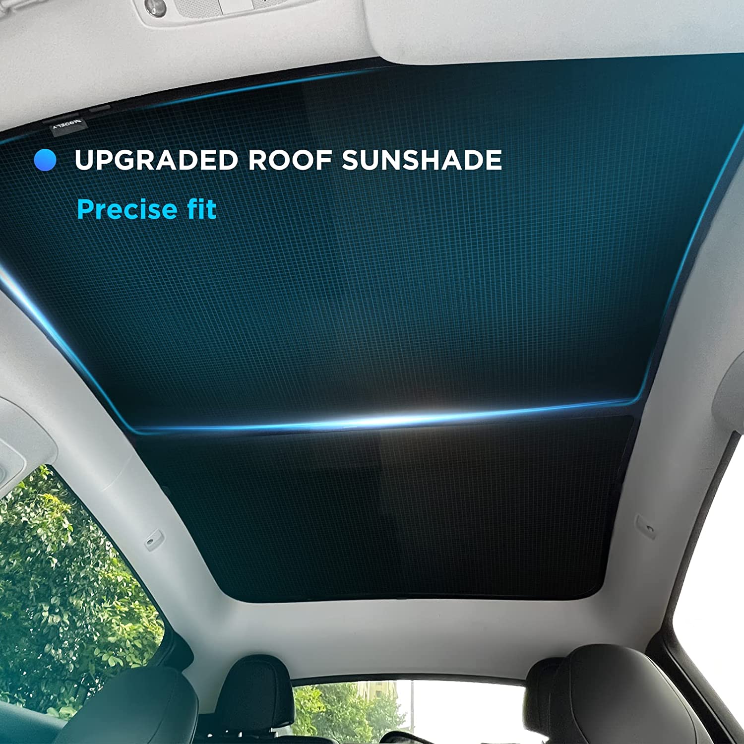 Nestour Tesla Model Y Sunshade, Foldable Sunroof Window Shade Accessor