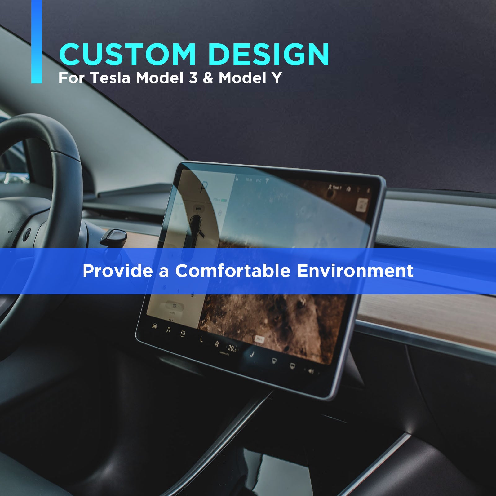 Nestour Tesla Model 3 / Y Front Windshield Sunshade