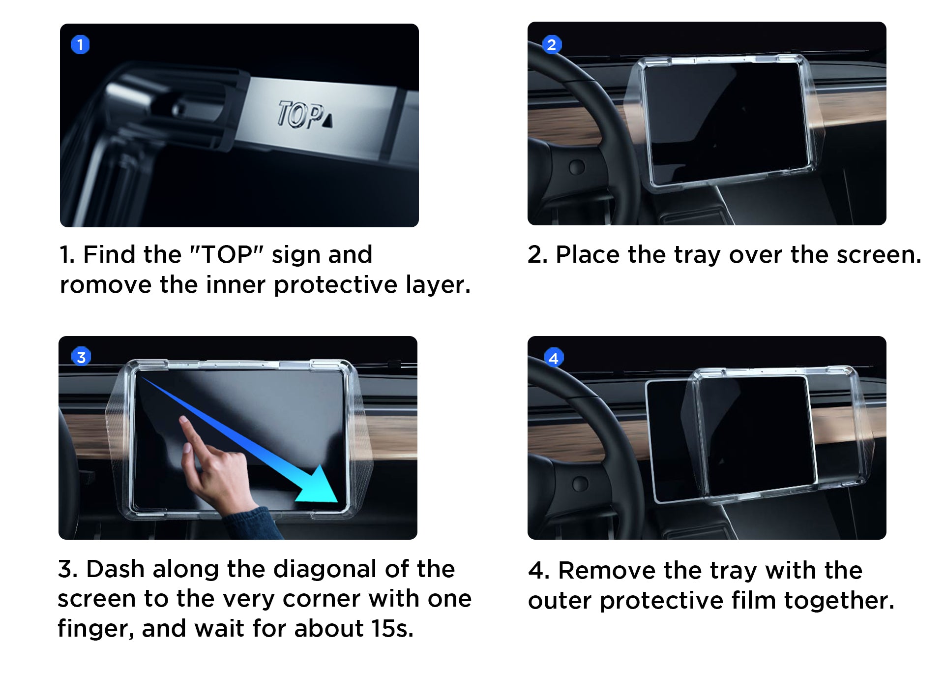 Nestour Tesla Tempered Glass Screen Protector Alignment kit for Model